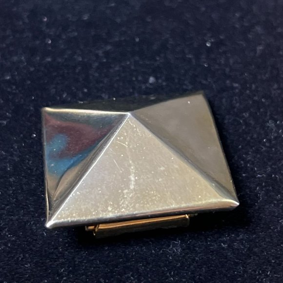 Vintage Gold Tone Square Collar/Scarf Clip (4106) - Picture 3 of 5